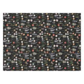 Aquarell-Wildblumen-Blumen-Botanik-Muster Tischdecke (Vorderseite (Horizontal))