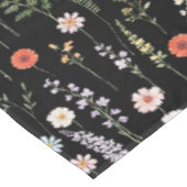 Aquarell-Wildblumen-Blumen-Botanik-Muster Tischdecke (Schrägansicht)