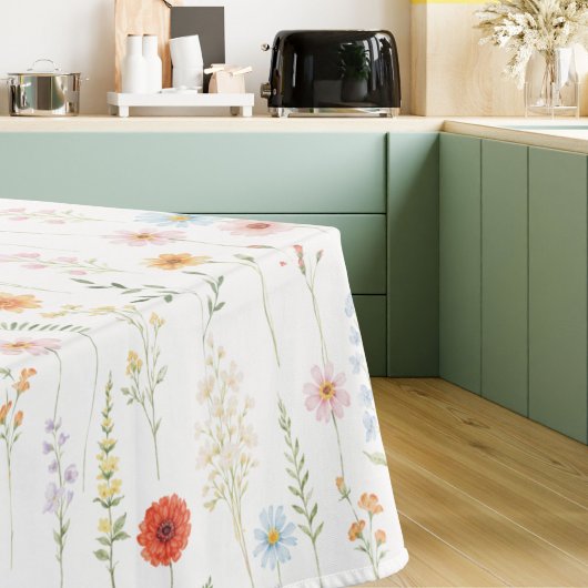 Aquarell-Wildblumen-Blumen-Botanik-Muster Tischdecke