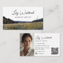 Aquarell-Wildblumen-Blumen-Schrift-Foto-QR-Code