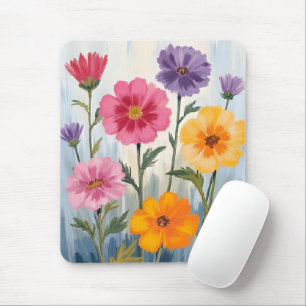 Aquarell-Wildblumen Blumenfeld-Malerei Mousepad