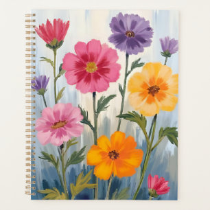 Aquarell-Wildblumen Blumenfeld-Malerei Planer