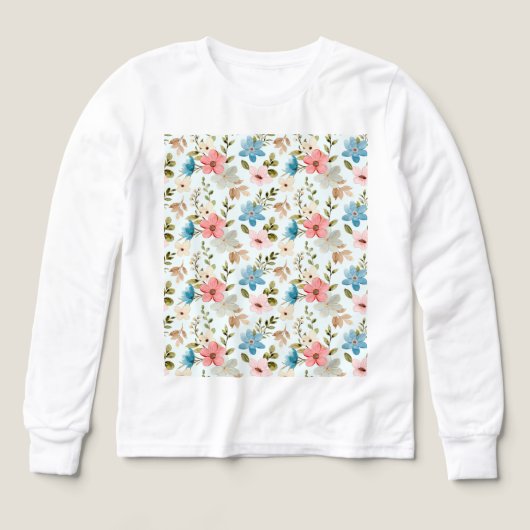 Aquarell-Wildblumen-Blumenmuster (Design Vorderseite)