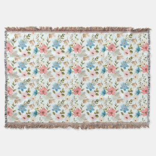 Aquarell-Wildblumen-Blumenmuster Decke