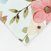 Aquarell-Wildblumen-Blumenmuster Fleecedecke (Ecke)