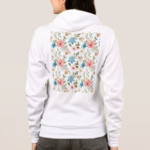 Aquarell-Wildblumen-Blumenmuster Hoodie (Rückseite)