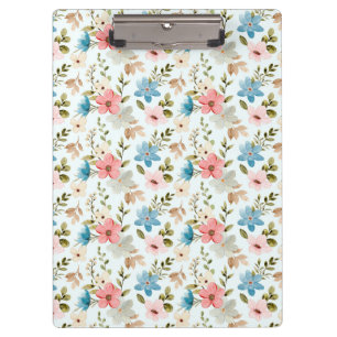 Aquarell-Wildblumen-Blumenmuster Klemmbrett