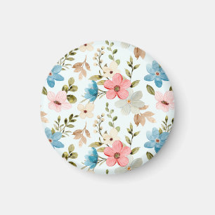 Aquarell-Wildblumen-Blumenmuster Magnet