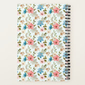 Aquarell-Wildblumen-Blumenmuster Notizblock (Rückseite)