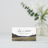 Aquarell-Wildblumen-Blumenschrift-QR-Code Visitenkarte (Stehend Vorderseite)