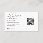 Aquarell-Wildblumen-Blumenschrift-QR-Code Visitenkarte (Rückseite)