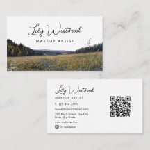 Aquarell-Wildblumen-Blumenschrift-QR-Code