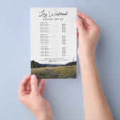 Aquarell-Wildblumen-Blumenskript-Service-Menü Flyer (Handgriff)