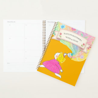 Aquarell-Wildblumen-Blumenspiral-Notizbuch Planer
