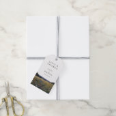 Aquarell-Wildblumen-Blumenwiese-Hochzeit Geschenkanhänger (Mit Garn)