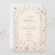 Aquarell-Wildblumen-Boho-Baby-Party