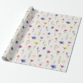 Aquarell-Wildblumen-Botanik-Geschenkpapier Geschenkpapier (Ungerollt)