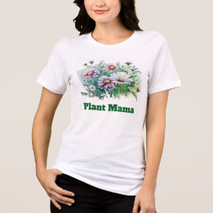 Aquarell-Wildblumen Botanische Custom Soft Mama  Tri-Blend Shirt