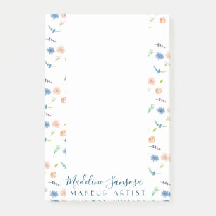 Aquarell-Wildblumen-Botanischer Eventplaner Post-it Klebezettel