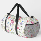Aquarell-Wildblumen-Botanischer-Garten-Muster Duffle Bag (Rechte Ecke)