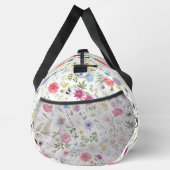 Aquarell-Wildblumen-Botanischer-Garten-Muster Duffle Bag (Rechts)