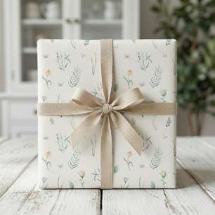 Aquarell-Wildblumen-Cottagecore-Blumen-Geschenkver Geschenkpapier