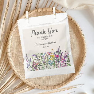 Aquarell-Wildblumen-Cremfarbene Hochzeit Geschenktütchen