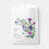 Aquarell Wildblumen Danke Baby Dusche Geschenktütchen (Vorderseite)