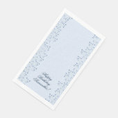 Aquarell-Wildblumen Dunkelblaue Floral Serviette (Ecke)