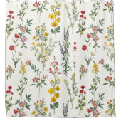 Aquarell-Wildblumen-Duschvorhang Duschvorhang (Vorderseite)
