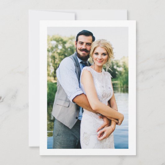 Aquarell-Wildblumen Foto Save the Date Gold (Rückseite)