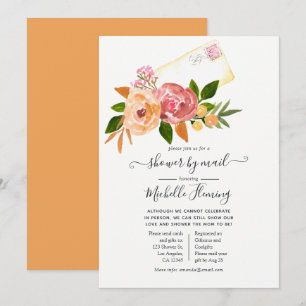 Aquarell-Wildblumen-Frühjahrs-Baby-Party per Post Einladung