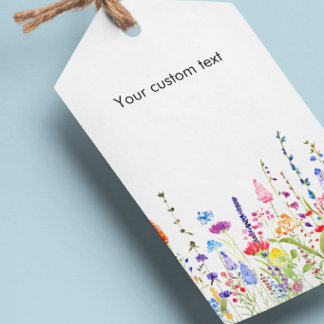 Aquarell-Wildblumen-Hängetags mit individuellem Te Geschenkanhänger