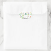 Aquarell-Wildblumen Herz-Aufkleber (Tasche)