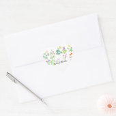 Aquarell-Wildblumen Herz-Aufkleber (Umschlag)