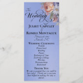 Aquarell-Wildblumen - Himmelblau Hochzeit Programm (Vorderseite)