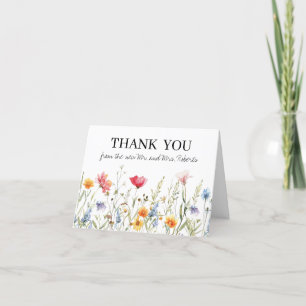 Aquarell-Wildblumen-Hochzeit-Dankeskarten Dankeskarte