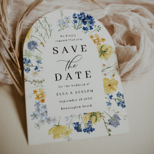 Aquarell-Wildblumen-Hochzeit-Save-The-Date Einladung
