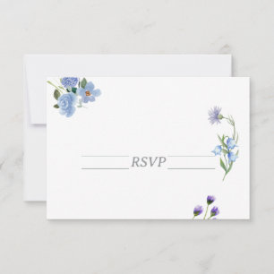 Aquarell-Wildblumen-Hochzeits-RSVP-Karte Mitteilungskarte