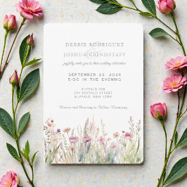 Aquarell-Wildblumen-Hochzeitseinladung Einladung