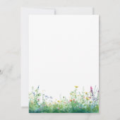 Aquarell-Wildblumen-Hochzeitsprobe-Dinner Einladung (Rückseite)