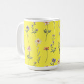 Aquarell-Wildblumen Kaffeetasse (Vorderseite Links)