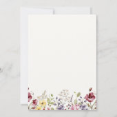 Aquarell Wildblumen Kinderdusche Einladung (Rückseite)