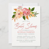 Aquarell Wildblumen Kinderdusche Einladung (Vorderseite)