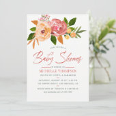 Aquarell Wildblumen Kinderdusche Einladung (Stehend Vorderseite)