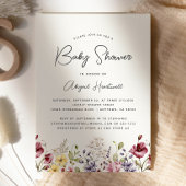 Aquarell Wildblumen Kinderdusche Einladung
