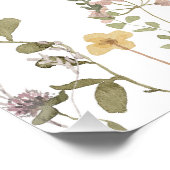 Aquarell Wildblumen Kinderdusche Momosa Bar Poster (Ecke)