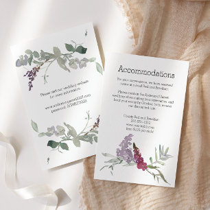 Aquarell Wildblumen Lavendel Blumen Begleitkarte