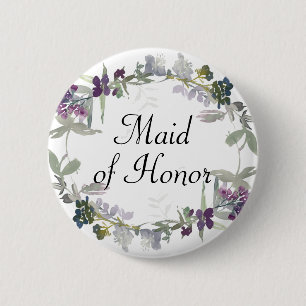 Aquarell Wildblumen Lavendel Geehrt Button