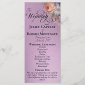 Aquarell-Wildblumen - Lavendel-Hochzeit Programm (Vorderseite)